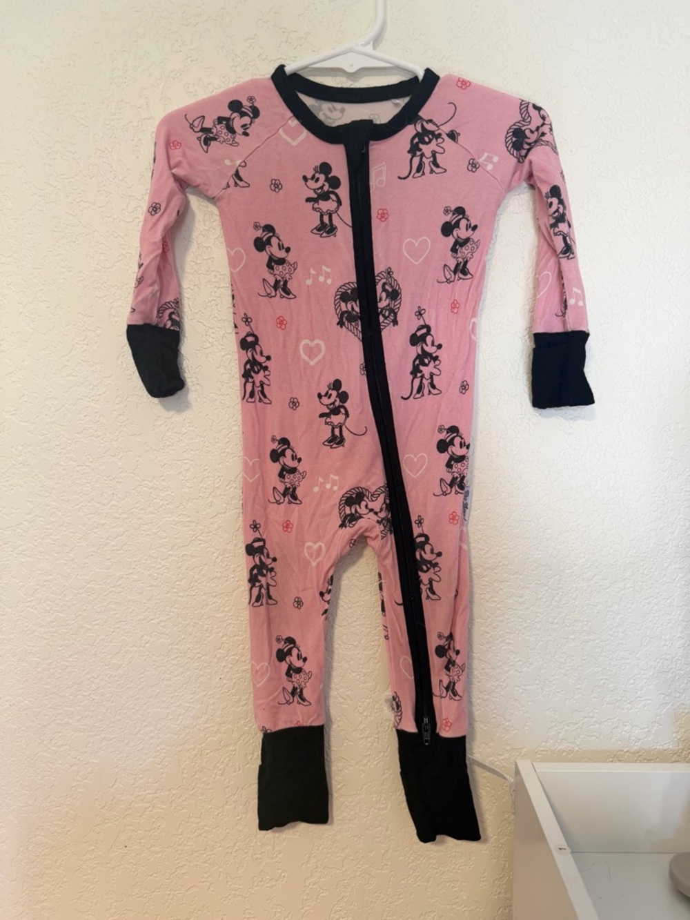 Tiny Threads Pink Minnie Mouse Bamboo Sleeper Zipper 3-6 Months